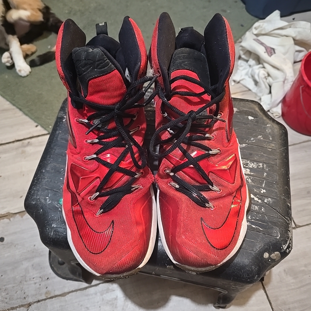 Nike Red and Black Athletic Shoes
